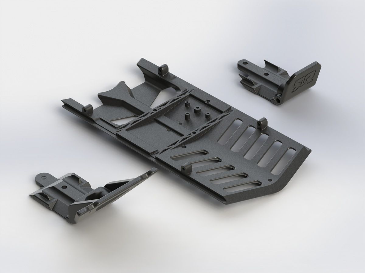 Arrma Skidplate Front/Rear/Center Set Nero (Z-AR320282)