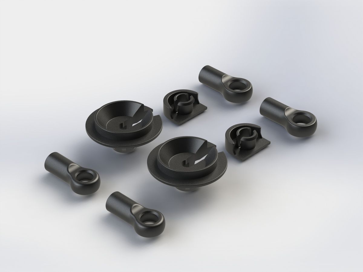 Arrma Shock Rod End Set Nero (2) (Z-AR330338)