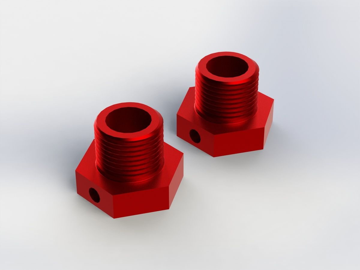Arrma Wheel Hex Aluminum Red Nero (2) (Z-AR330359)