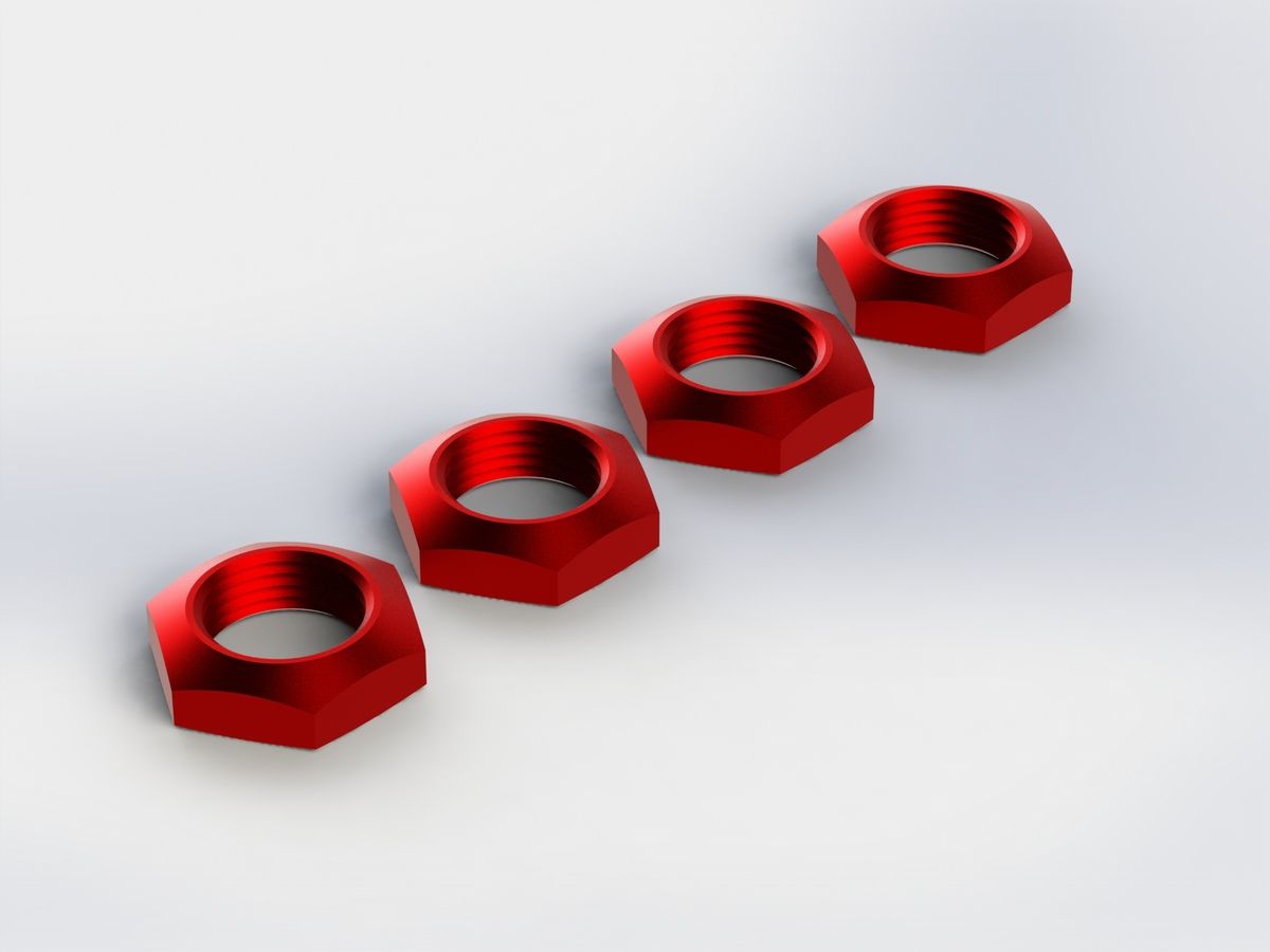 Arrma Aluminum Wheel Nut 17mm Red Nero (4) (Z-AR330360)