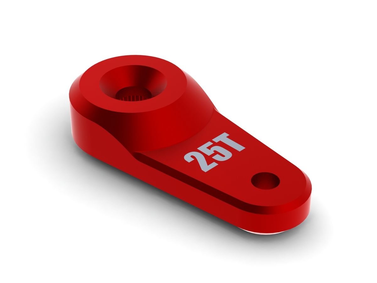 Arrma Servo Horn Metal 25T Aluminum Red (Z-AR340102)