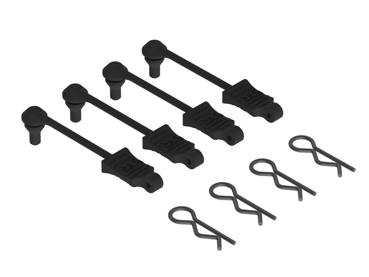 Arrma Body Clip Retainer 1/10 Scale Black (4) (Z-AR390165)