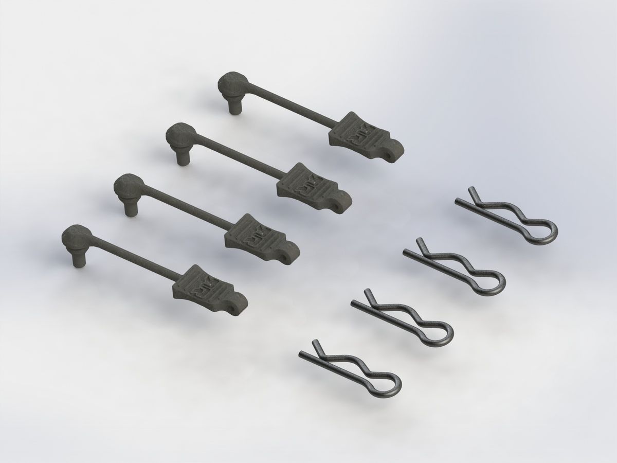 Arrma Body Clip Retainer 1/8 Scale Black (4) (Z-AR390178)