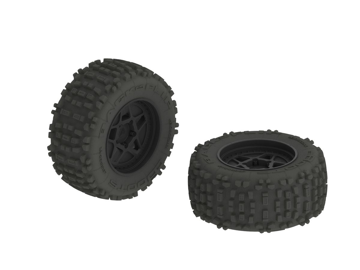 Arrma dBoots Backflip MT 6S Tire Wheel Set (Z-AR510092)