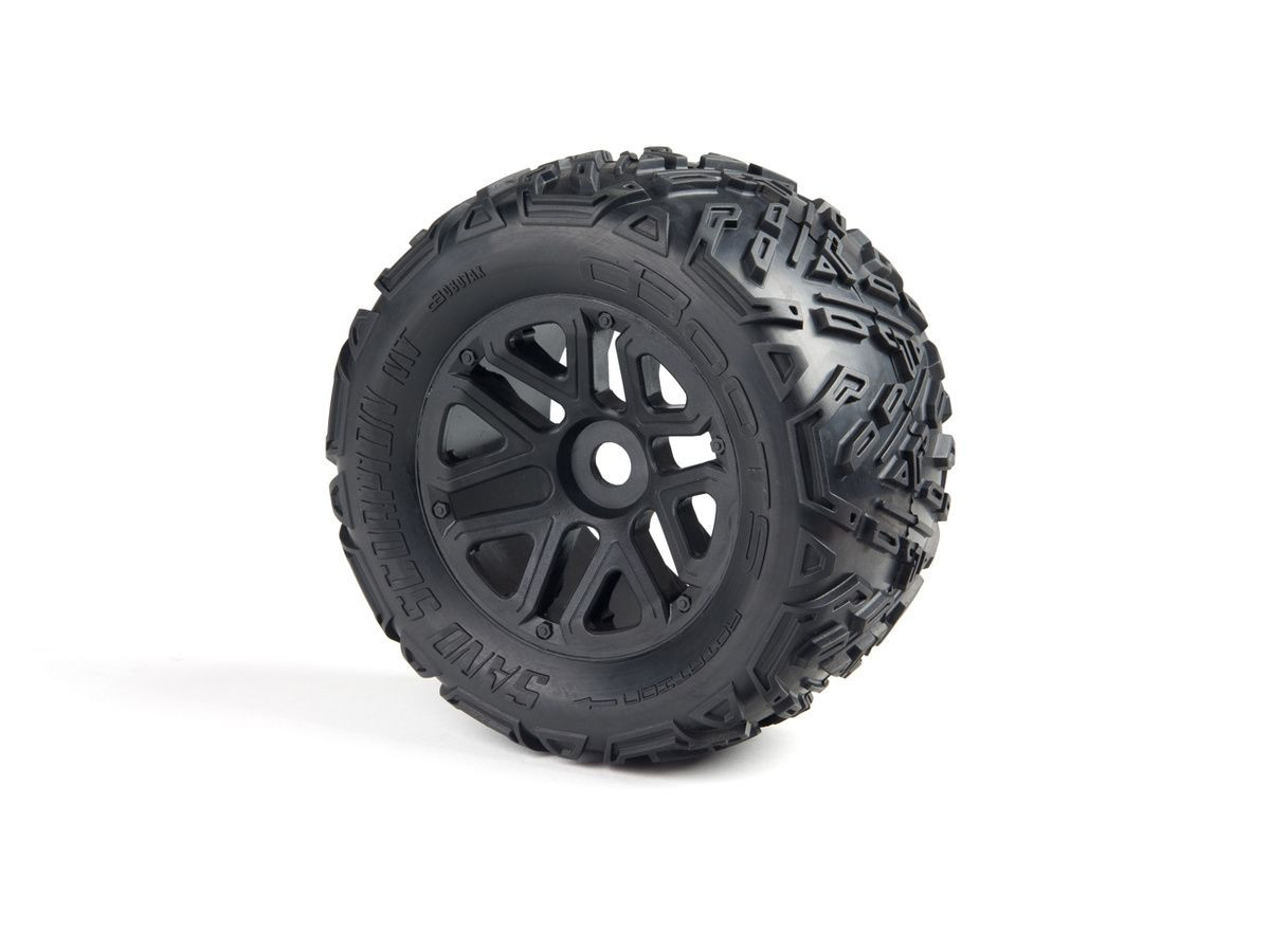 Arrma Sand Scorpion MT 6S Tire Set Glued Black (2) (Z-AR550010)