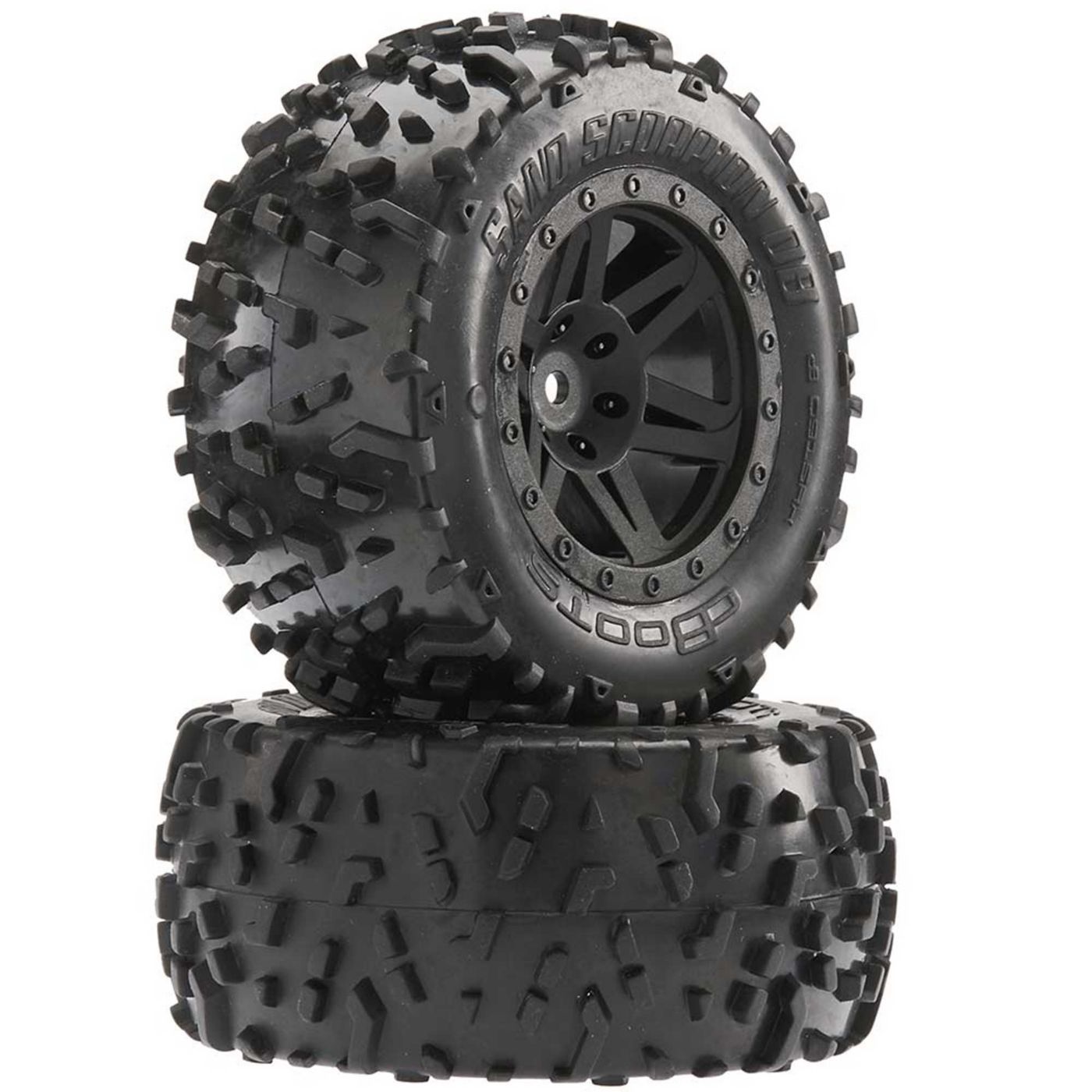 Arrma Sand Scorpion DB XL Tire/Wheel Blk Re (2) (Z-AR550025)
