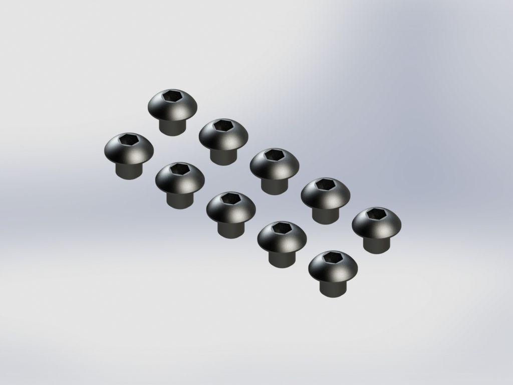 Arrma Button Head Hex Machine Screw 3x3mm (10) (Z-AR721303)