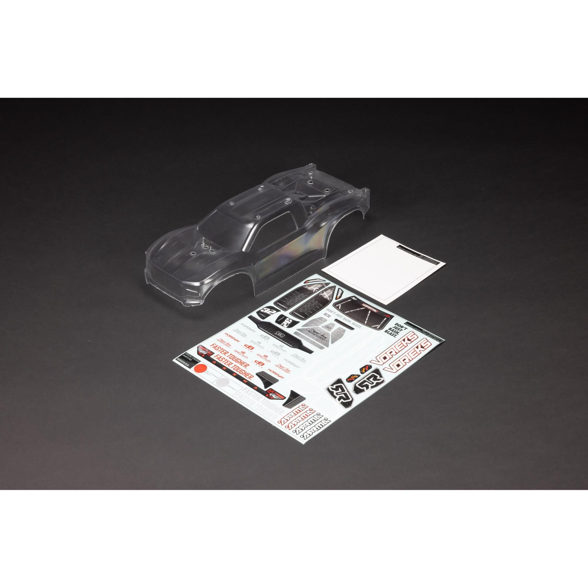 Arrma 1/10 Clear Body with Decals: VORTEKS 2WD (Z-ARA-1554)