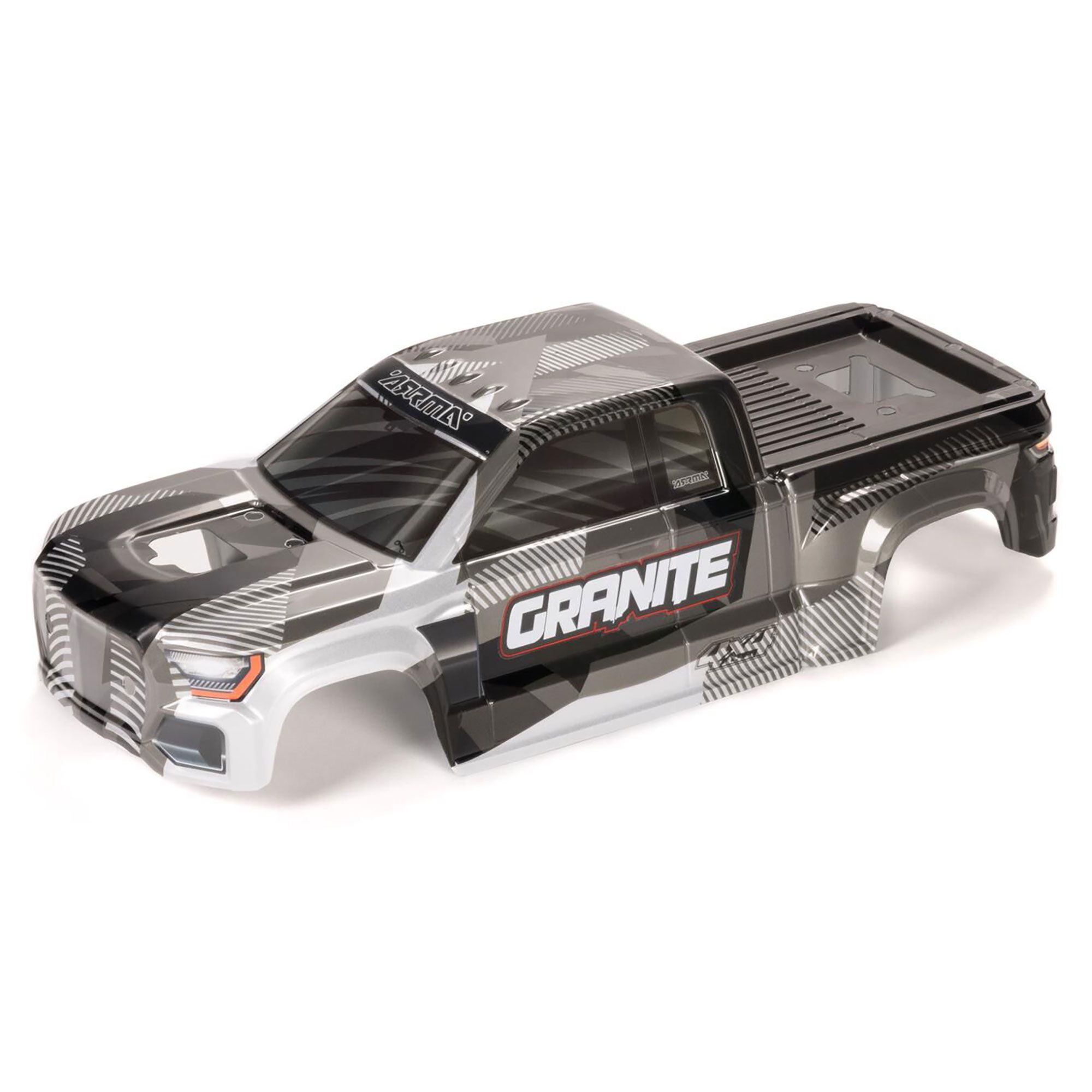 Arrma GRANITE Clipless Painted Decaled Trimmed Body, Gun Metal (Z-ARA-1623)