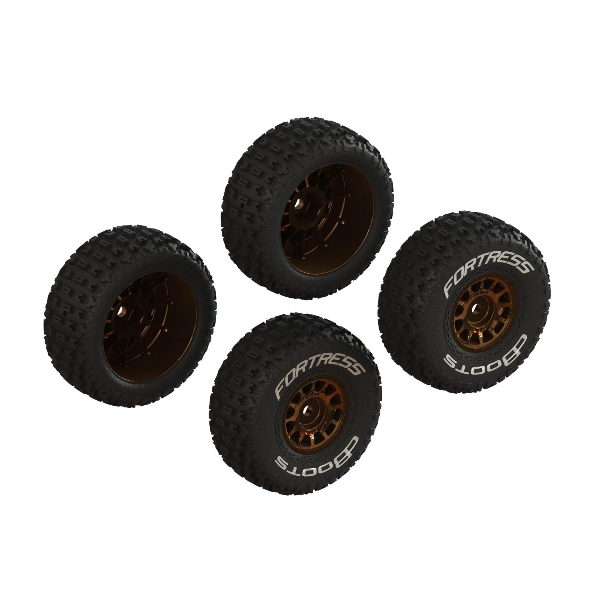 Arrma dBoots &#039;FORTRESS&#039; Glued Tire Set, Bronze (2 Pairs) (Z-ARA-2024)