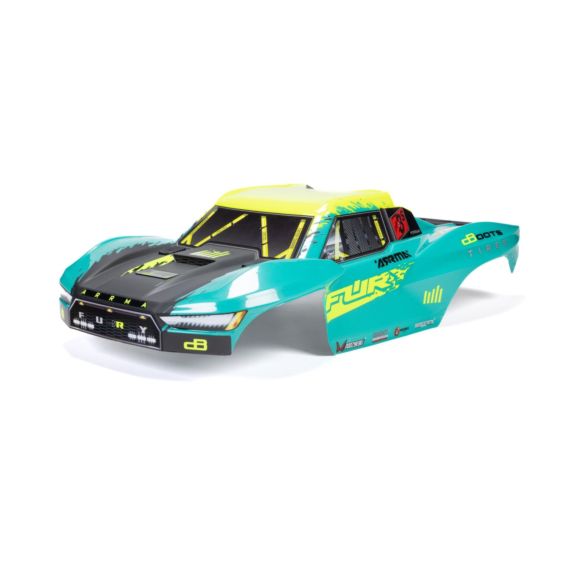Arrma 1/10 FURY Painted Decaled Trimmed Body Set, Green (Z-ARA-2120)