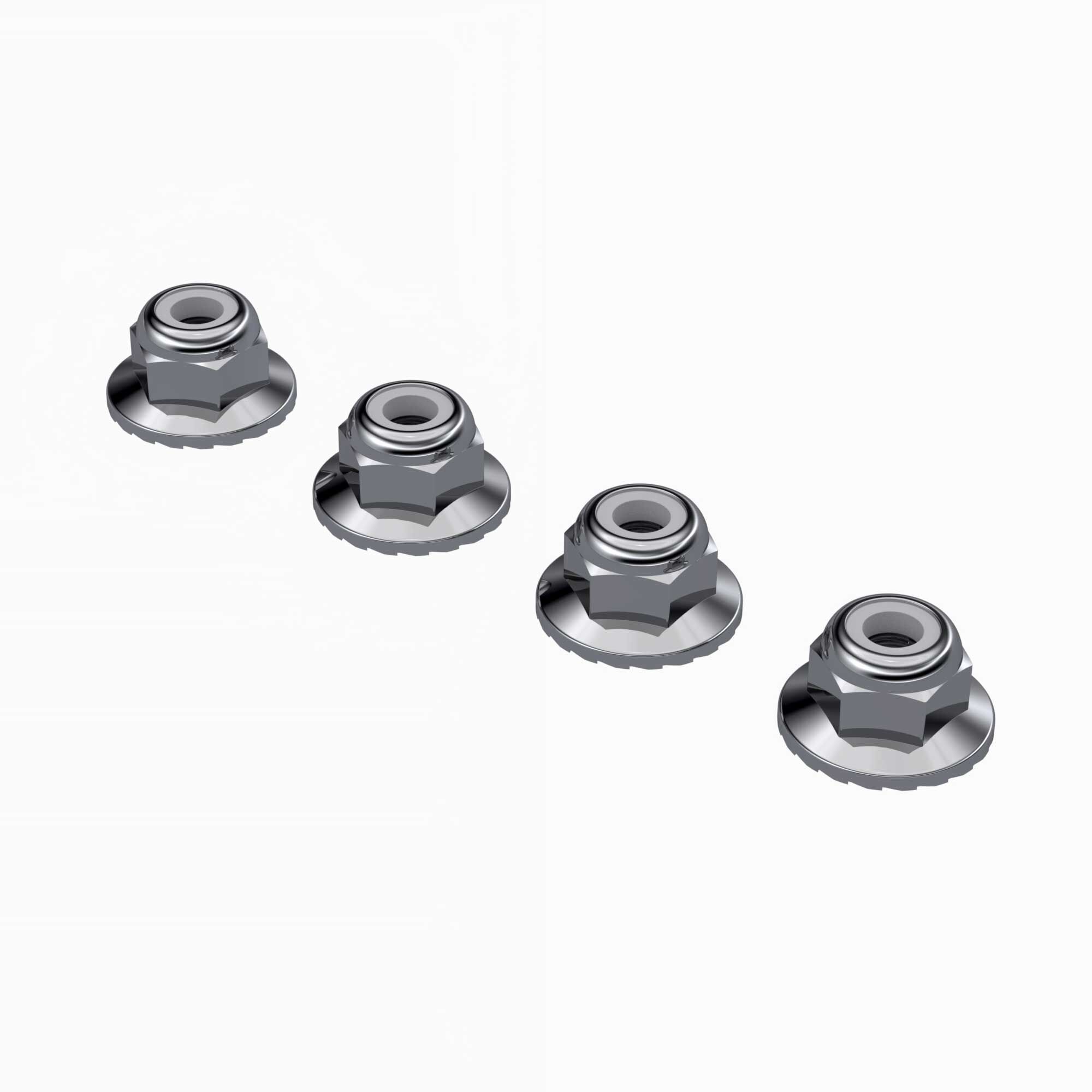 Arrma Wide Flanged Nyloc Nut M4 (4) (Z-ARA-2472)