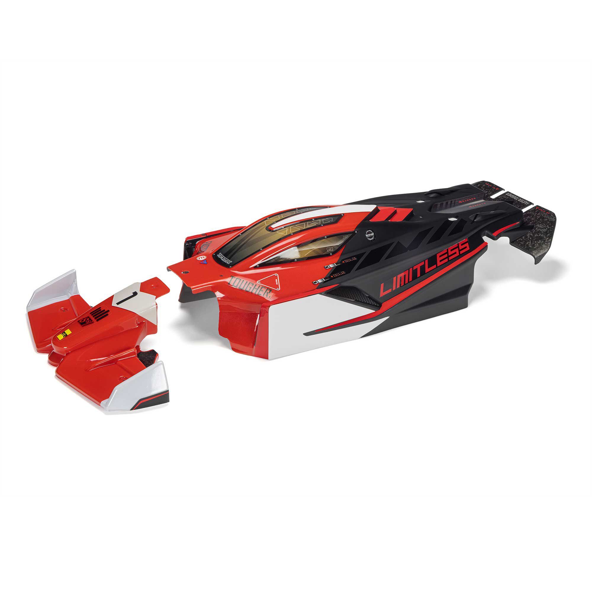 Arrma LIMITLESS Painted Decaled Trimmed Body (Red/Black) (Z-ARA-2802)
