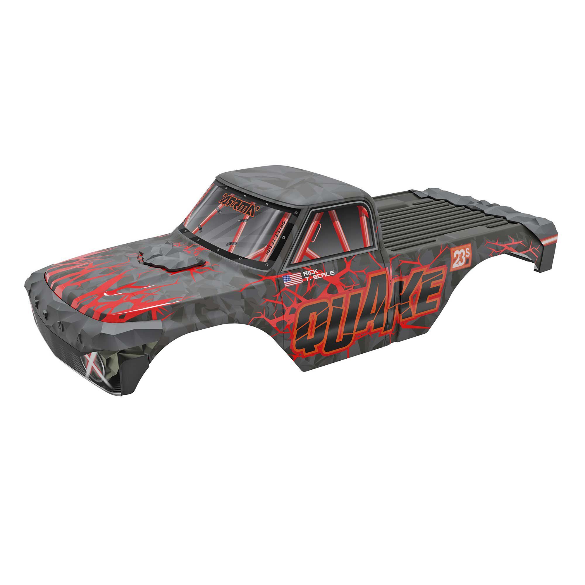 Arrma QUAKE Painted Decaled Trimmed Body Set, Red (Z-ARA-2879)