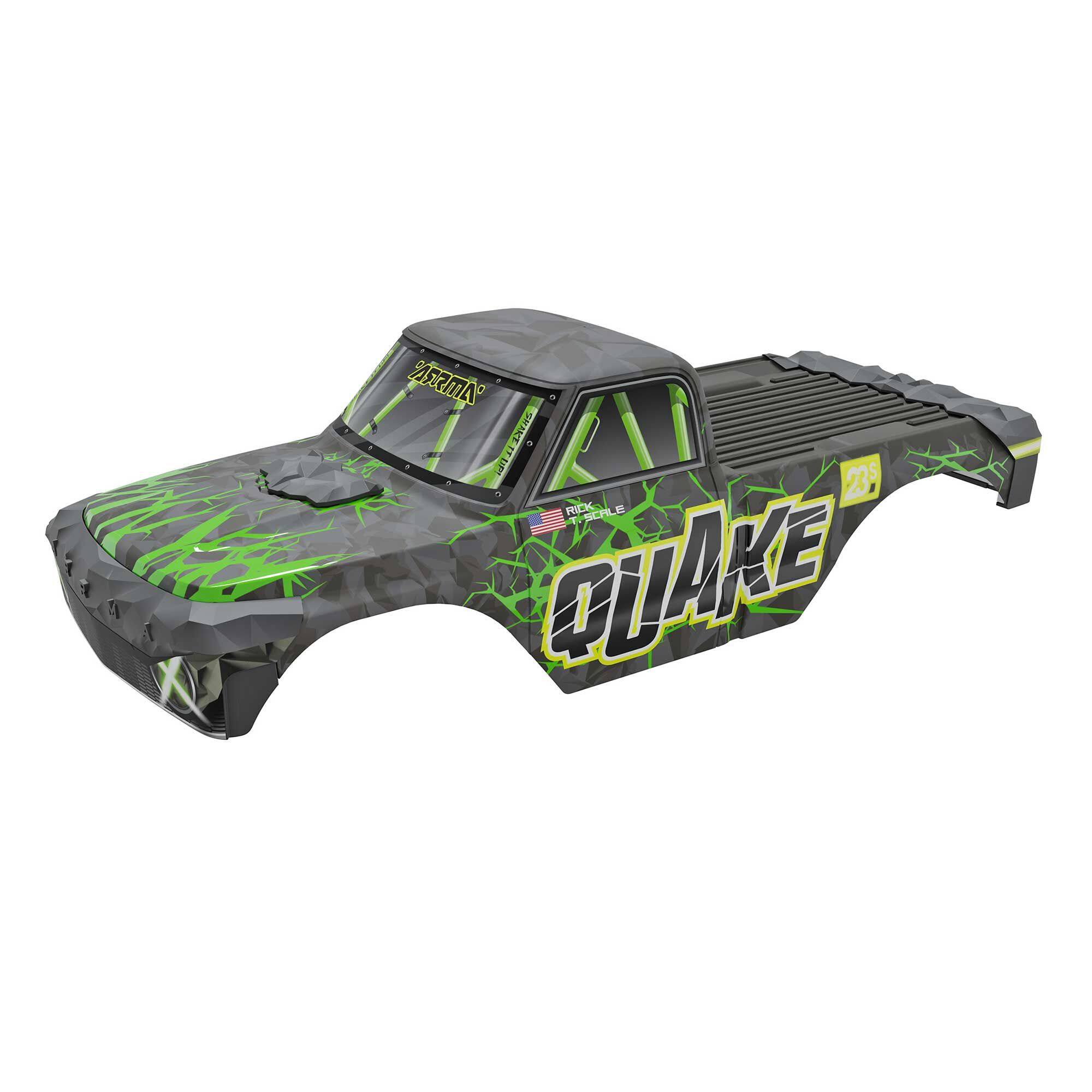 Arrma QUAKE Painted Decaled Trimmed Body Set, Green (Z-ARA-2880)