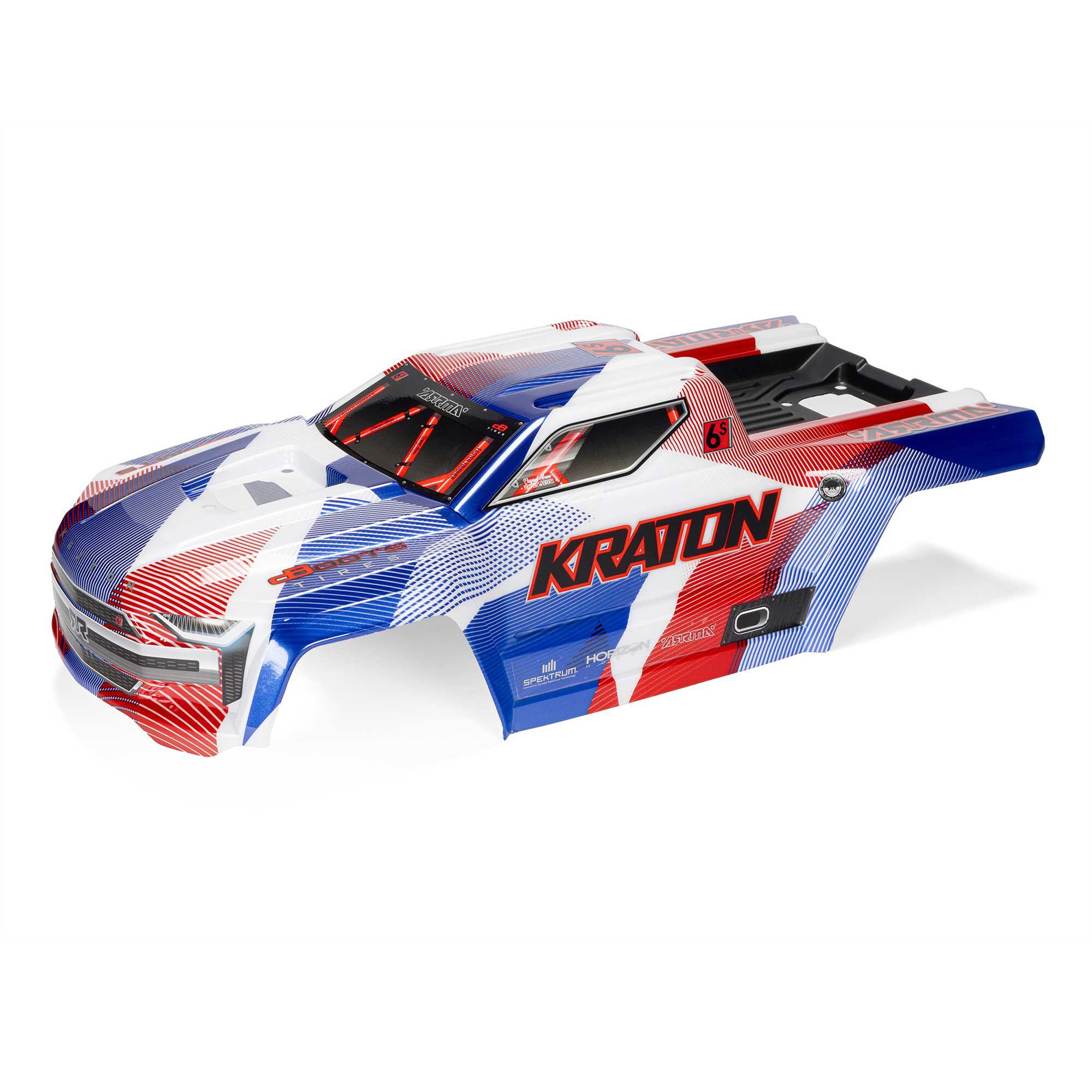 Arrma 1/8 Painted Body with Decals, Blue/Red: KRATON 6S BLX V6 (Z-ARA-3009)