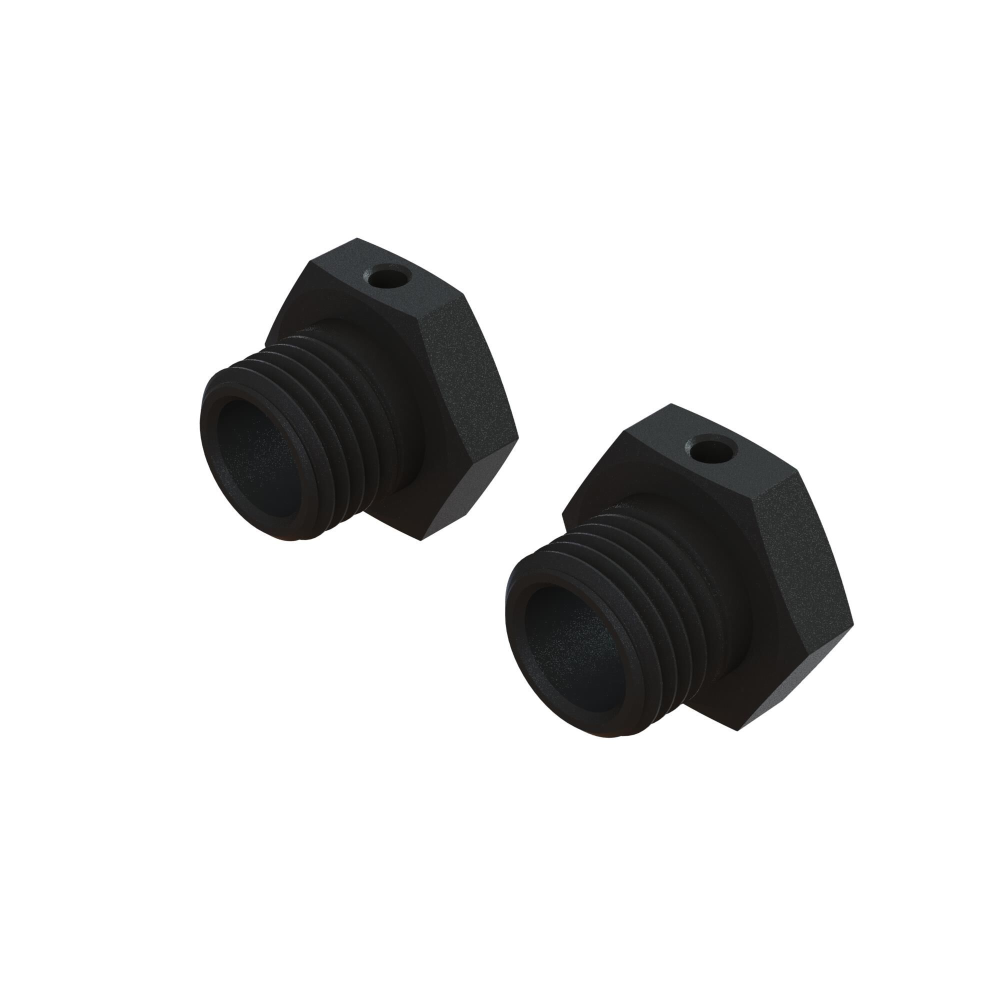 Arrma Aluminum Wheel Hex 17mm - 14.6mm Thick, Black (2) (Z-ARA311067)