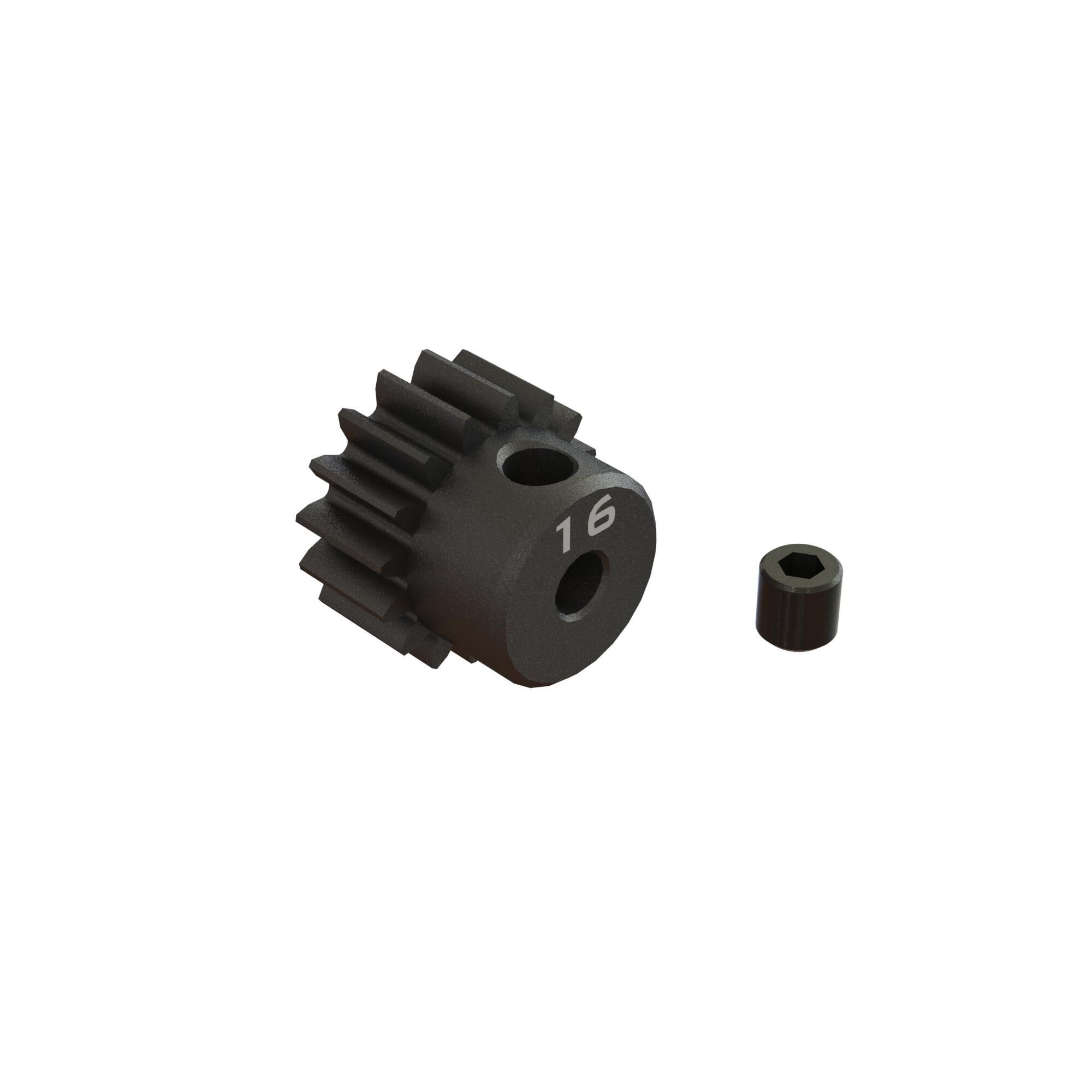 Arrma 16T 0.8Mod 1/8&quot; Bore CNC Steel Pinion Gear (Z-ARA311078)