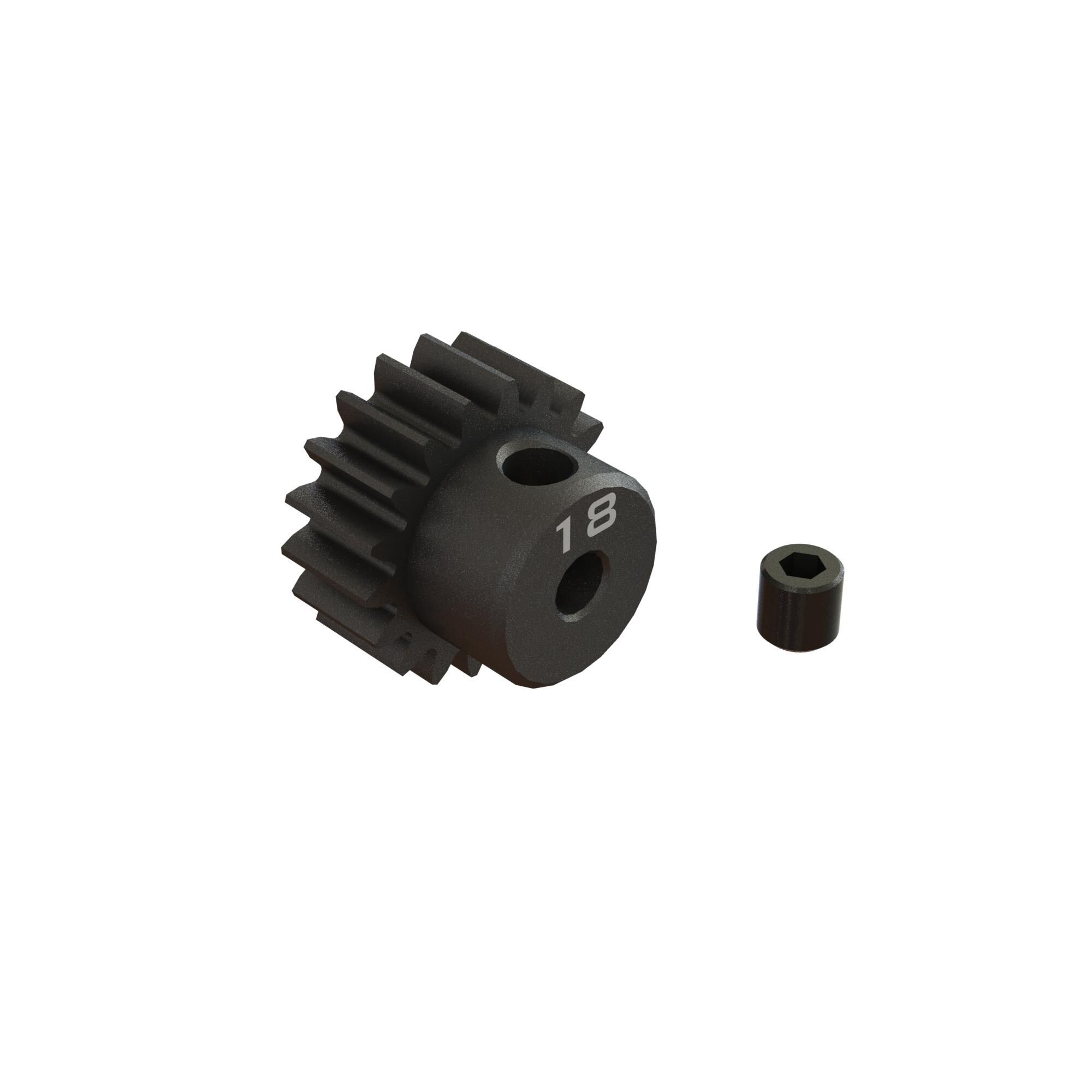 Arrma 18T 0.8Mod 1/8&quot; Bore CNC Steel Pinion Gear (Z-ARA311080)