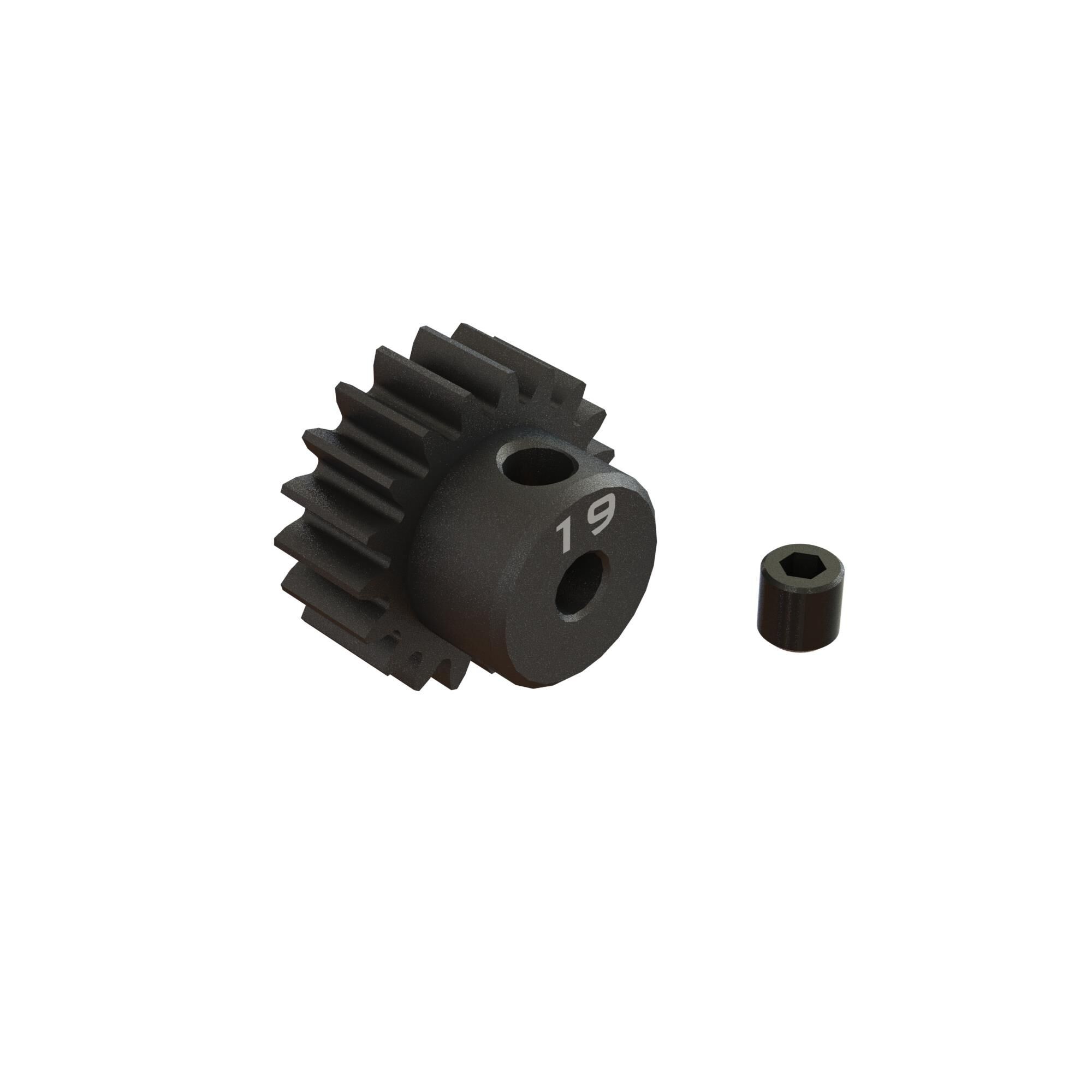 Arrma 19T 0.8Mod 1/8&quot; Bore CNC Steel Pinion Gear (Z-ARA311081)