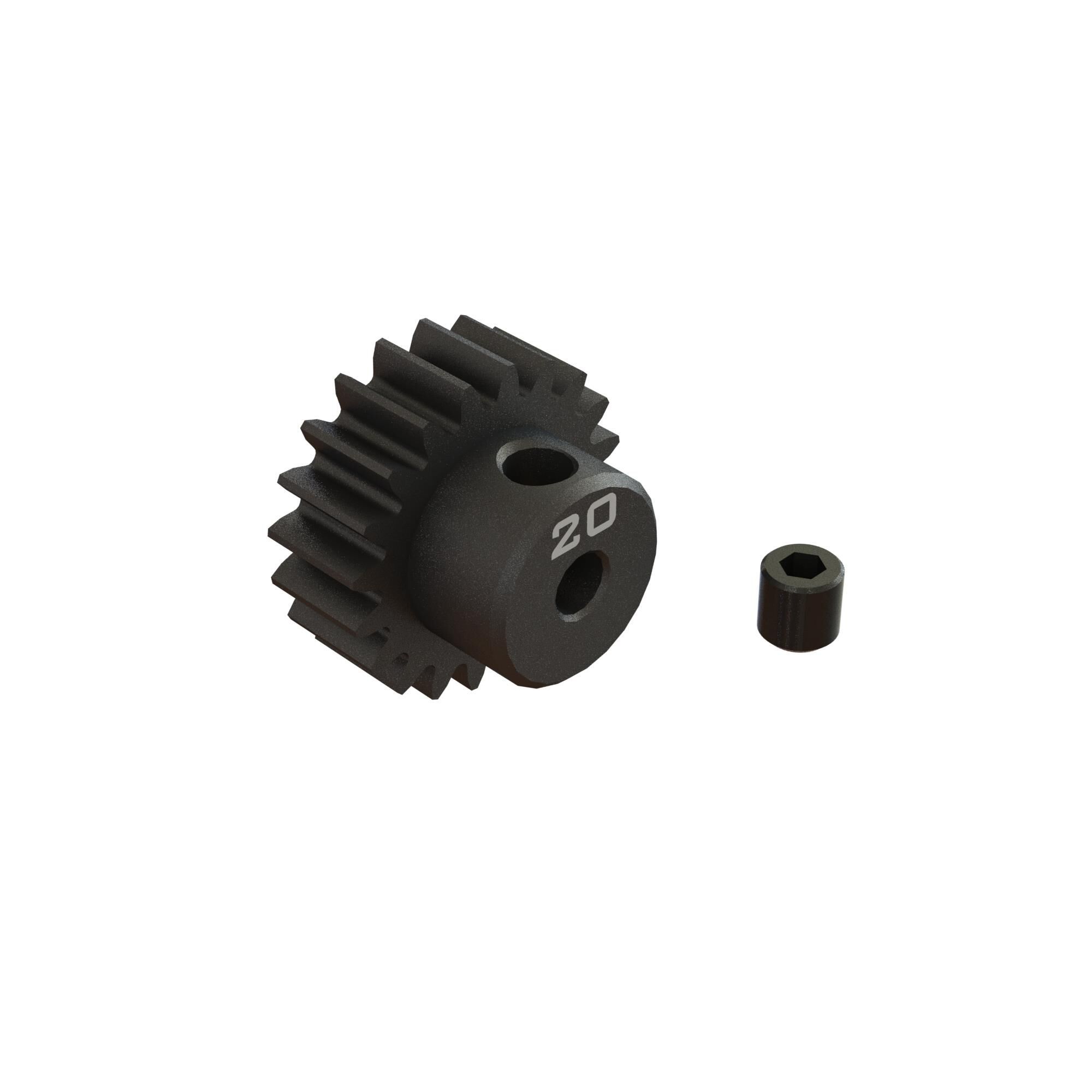 Arrma 20T 0.8Mod 1/8&quot; Bore CNC Steel Pinion Gear (Z-ARA311082)