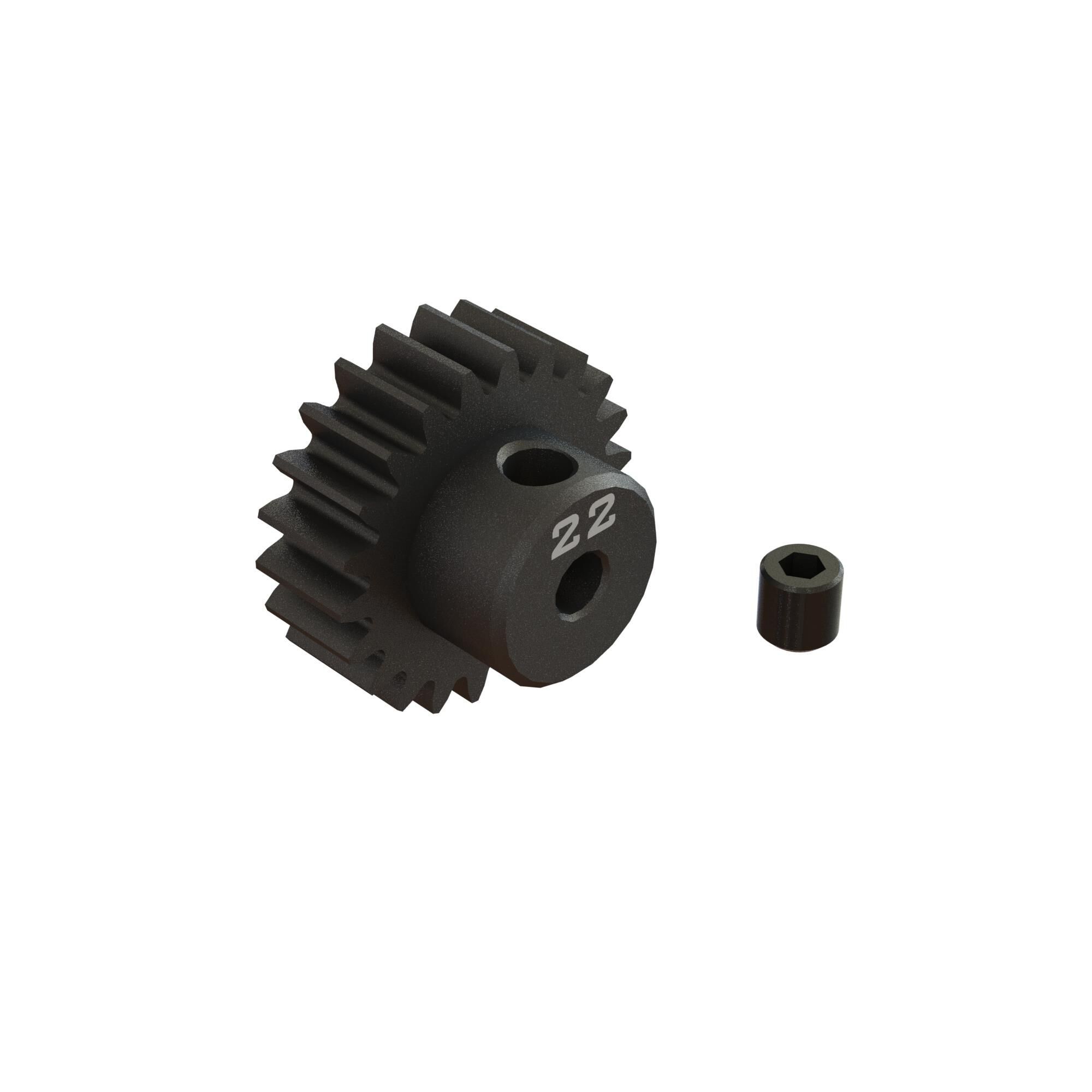 Arrma 22T 0.8Mod 1/8&quot; Bore CNC Steel Pinion Gear (Z-ARA311084)