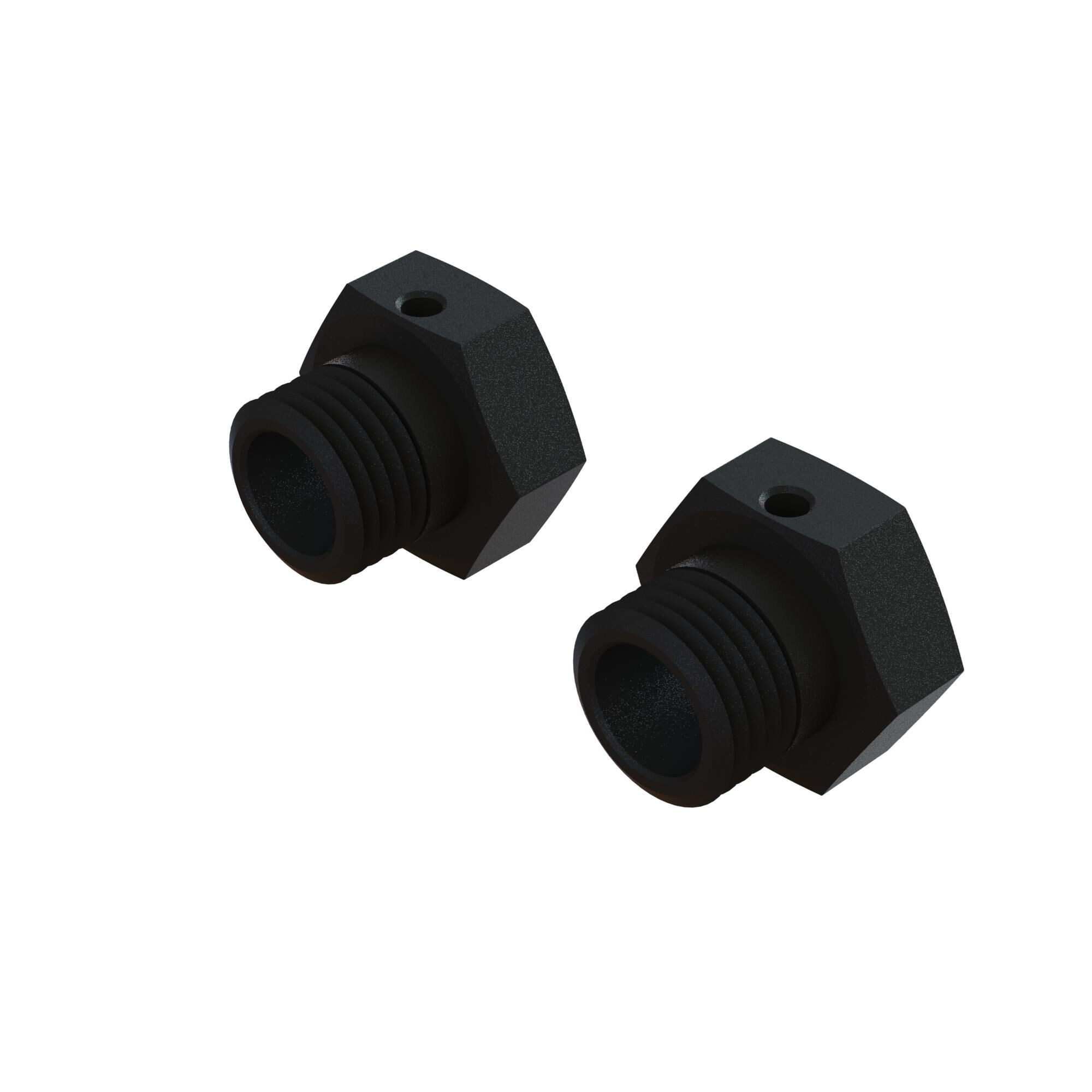 Arrma Aluminum Wheel Hex 17mm, 16.5mm Thick, Black (2) (Z-ARA311117)