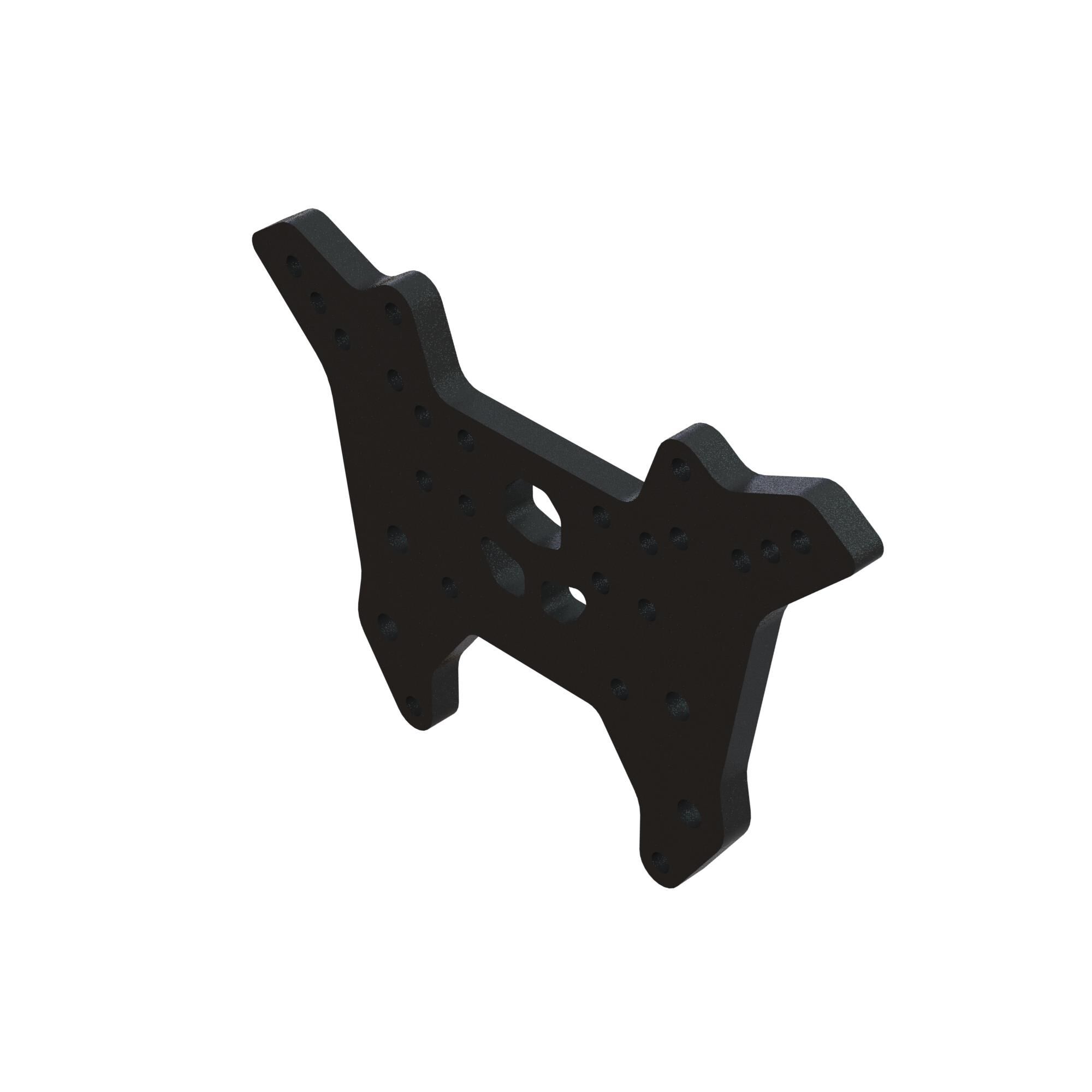 Arrma Front Shock Tower, Aluminum, Black (Z-ARA320686)