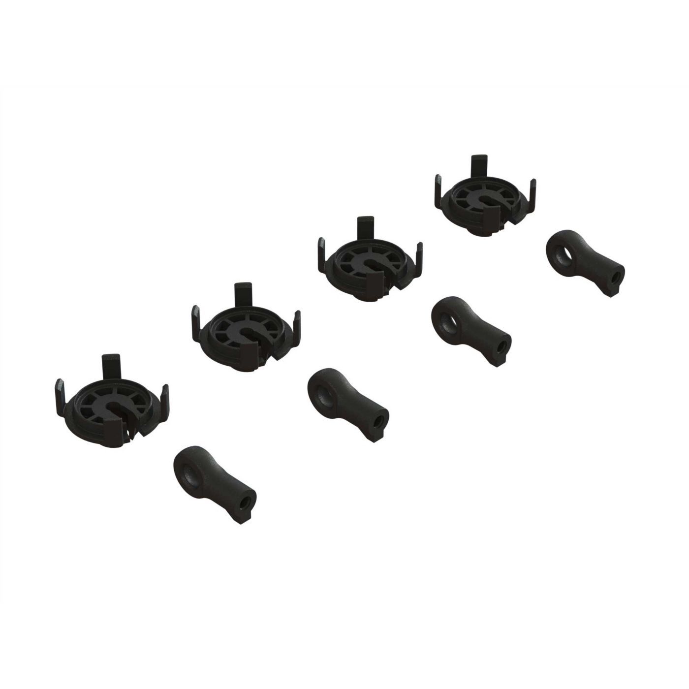 Arrma Shock Rod End &amp; Spring Perch Set (4 Shocks) (Z-ARA330569)