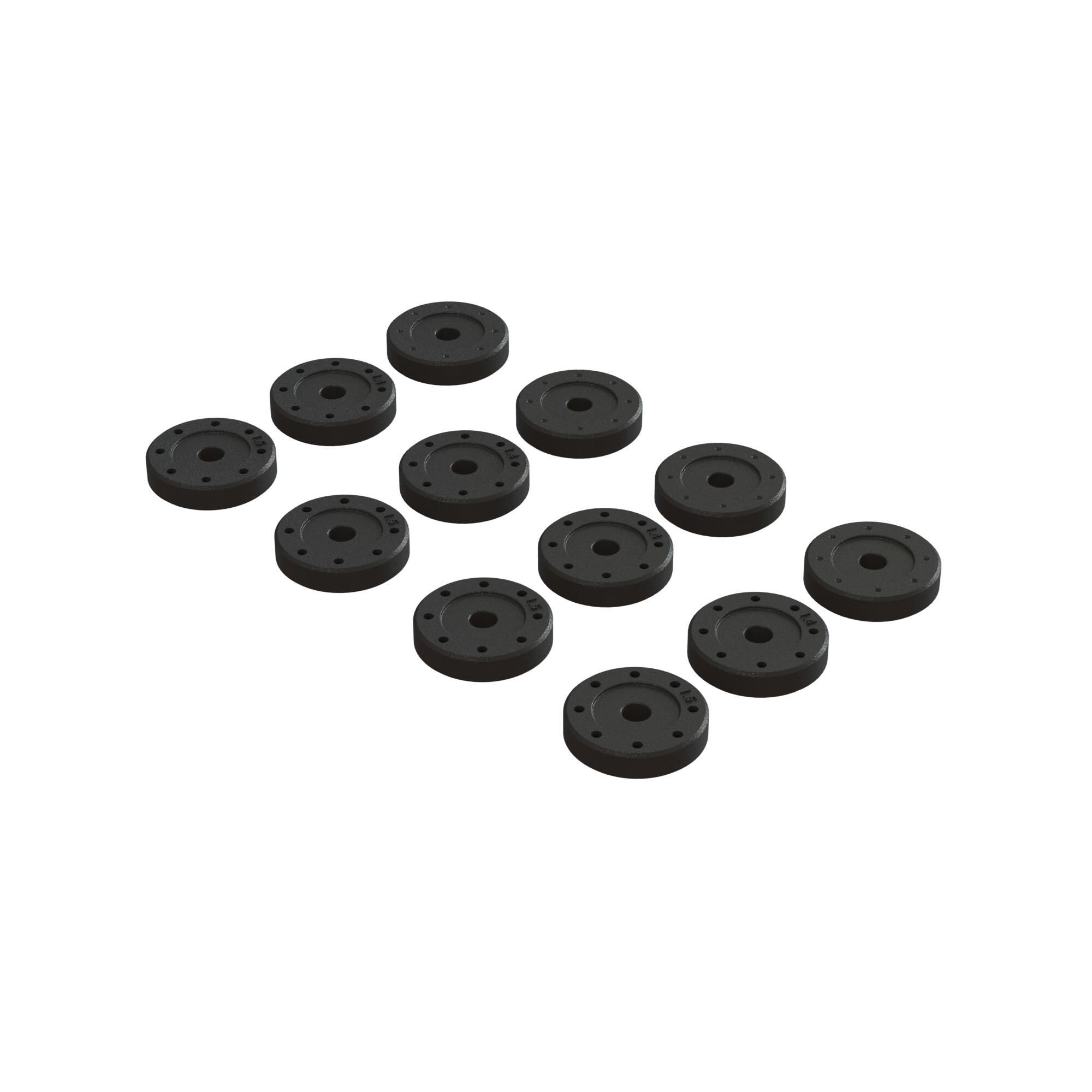 Arrma Shock Piston Set: 1.4mm (8), 1.5mm (8), Blank (4) (Z-ARA330739)