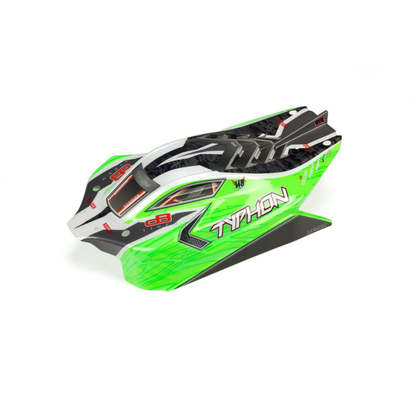 Arrma Typhon 4X4 Mega Body Painted Decal Trimmed Green (Z-ARA402272)