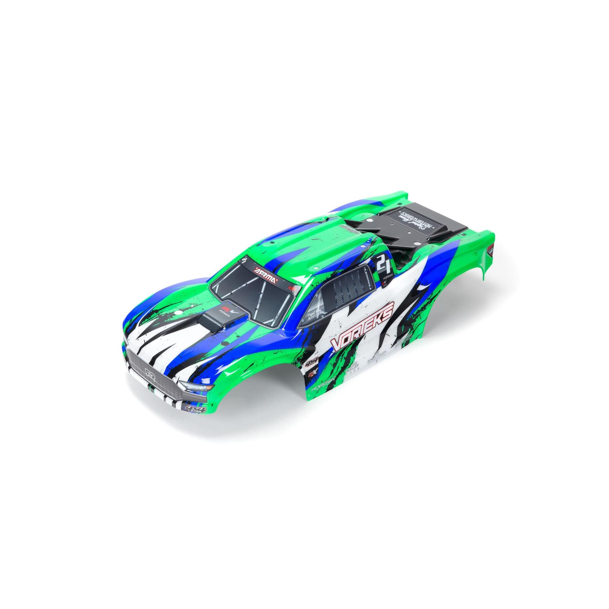 Arrma VORTEKS 4X4 BLX Painted Decal Trimmed Body (Green) (Z-ARA402328)