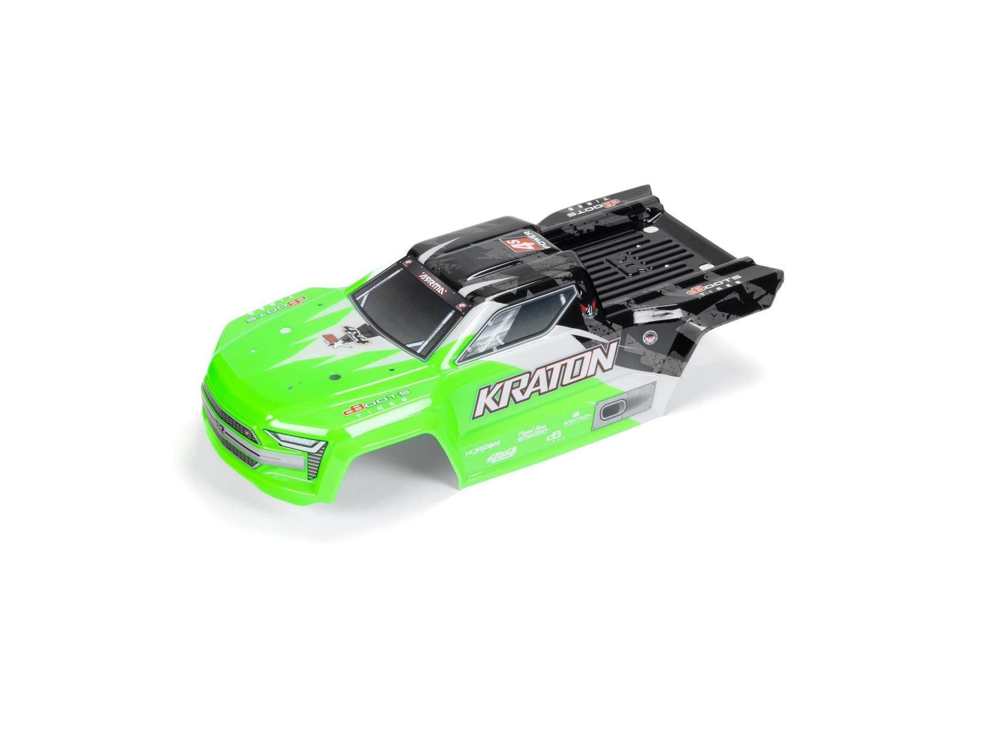 Arrma Kraton 4x4 BLX Painted Decaled Trimmed Body (Green/Black) (Z-ARA402359)