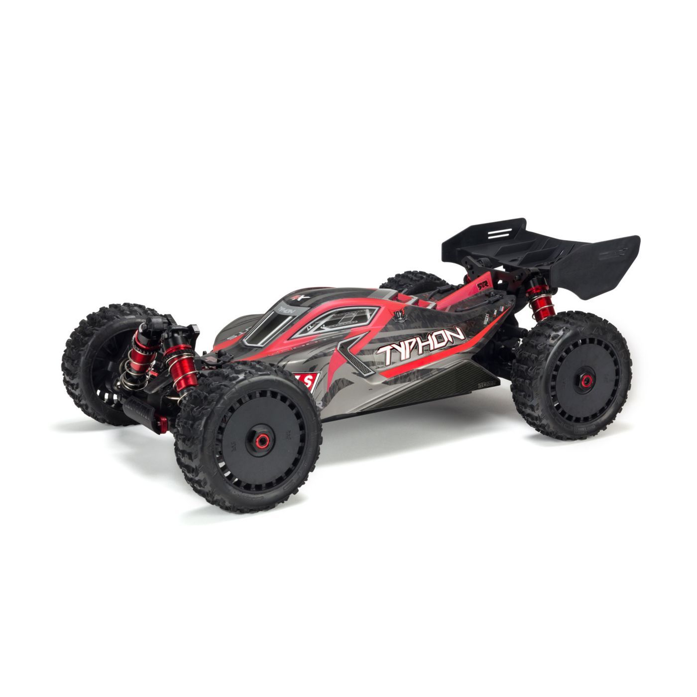 Arrma Body Painted w/Decals Typhon 6S Black/Red (Z-ARA406120)