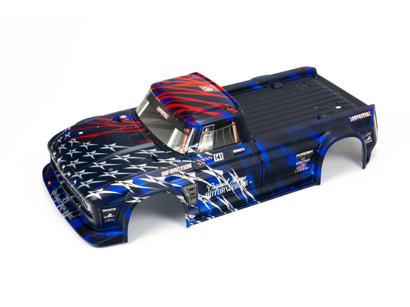 Arrma INFRACTION 6S BLX Painted Body Blue/Red (Z-ARA410005)