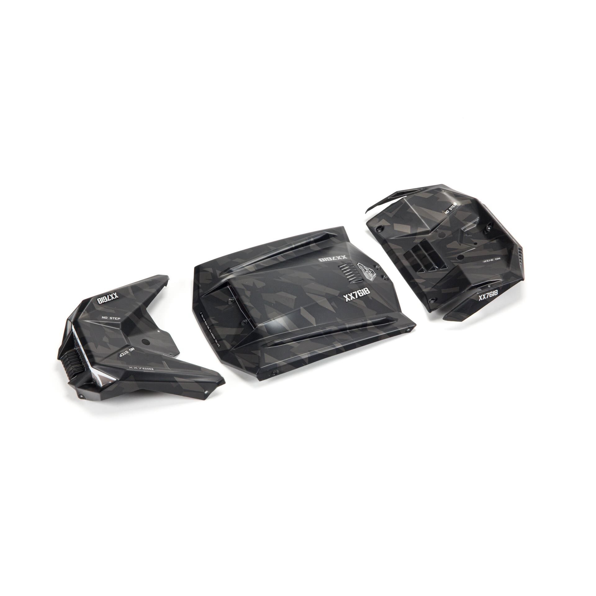 Arrma Exterior Body Panels Painted, Black Camo: FIRETEAM (Z-ARA411023)