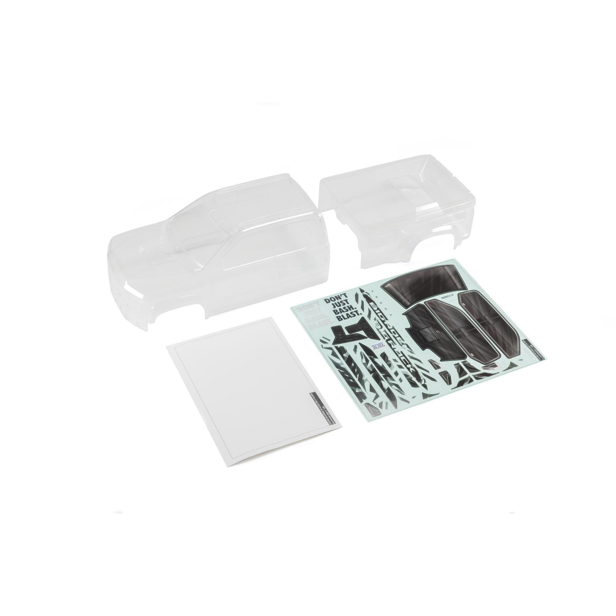 Arrma BIG ROCK Clear Body (Inc. Decals) (Z-ARA411025)
