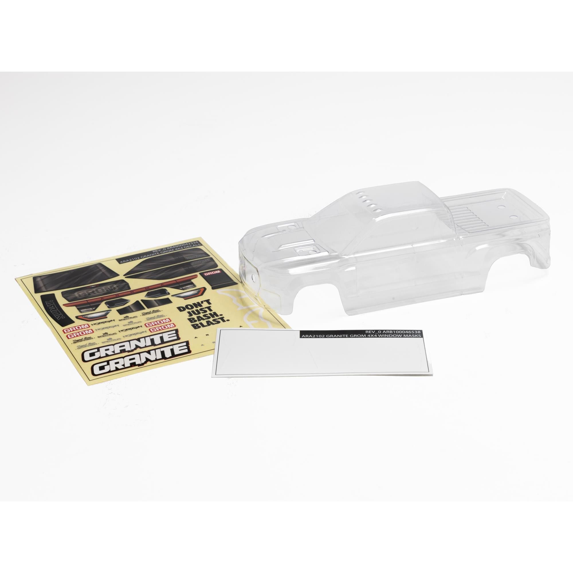 Arrma Granite GROM Body, Clear (Z-ARA412004)
