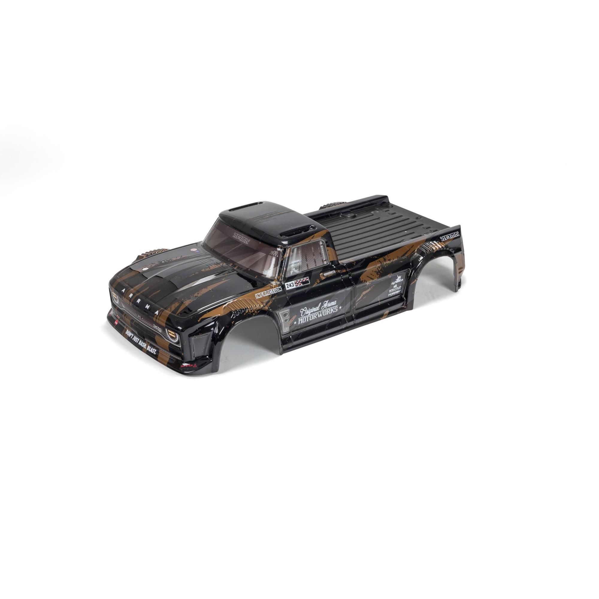 Arrma 1/8 Finished Body, Black/Gold: INFRACTION (Z-ARA414007)