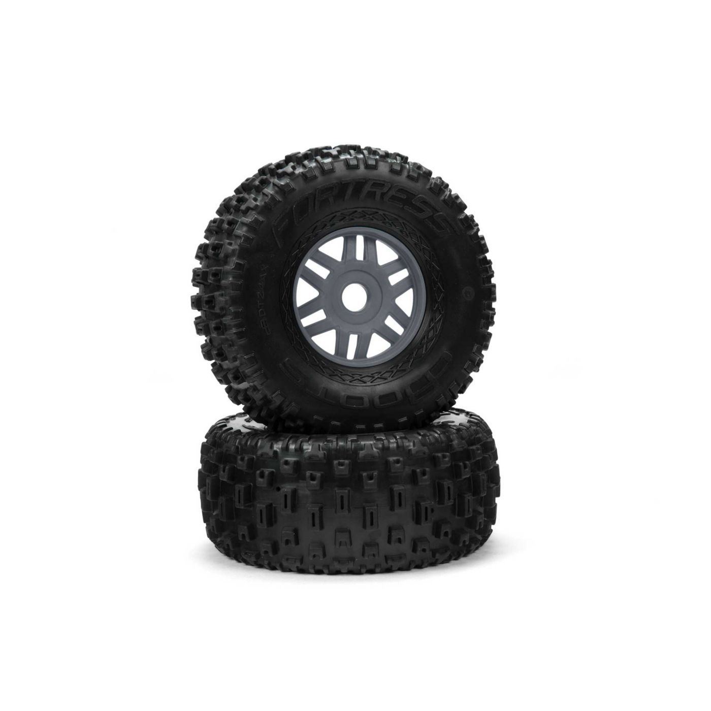Arrma dBoots &#039;Fortress&#039; Tyre Set Glued Gun Metal (Pair) Mojave (Z-ARA550069)