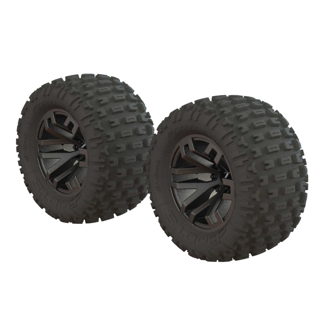Arrma Dboots &#039;Fortress MT&#039; Tire Set Glued Gun Metal (2) (Z-ARA550086)