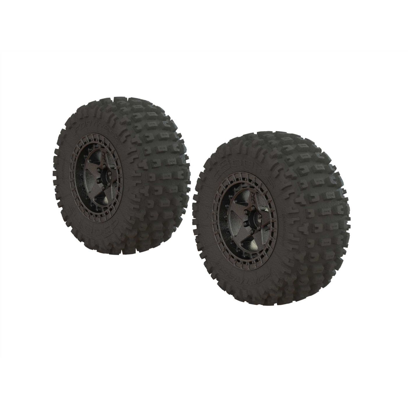 Arrma Dboots &#039;Fortress SC&#039; Tire Set Glued Gun Metal (2) (Z-ARA550087)