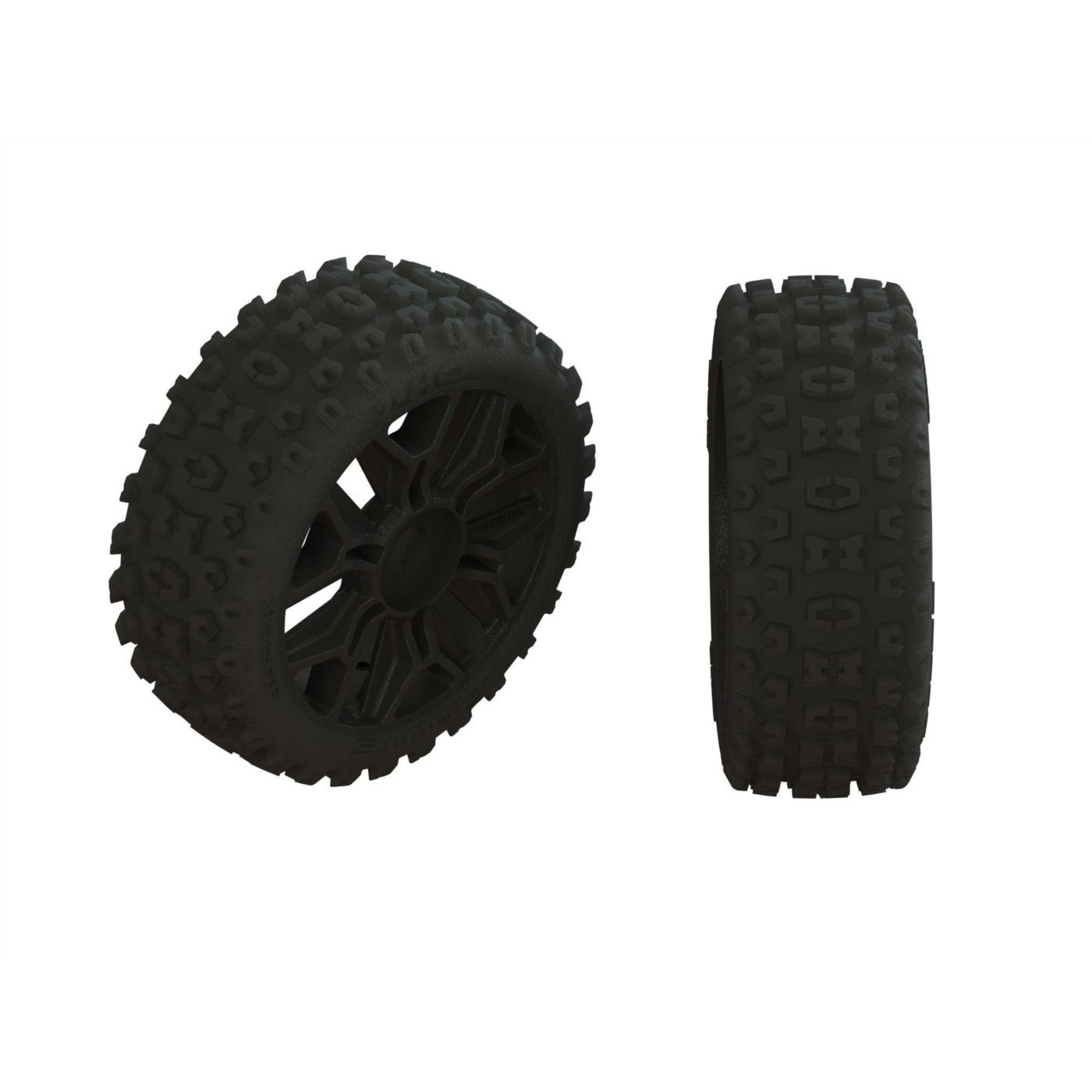 Arrma Dboots &#039;2HO&#039; Tire Set Glued Gun Metal (2) (Z-ARA550088)