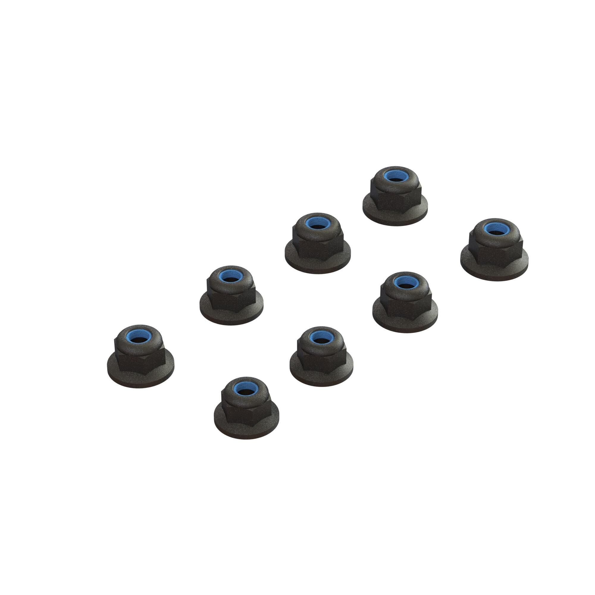 Arrma Flanged Lock Nut M3 Black (4pcs) (Z-ARA708009)