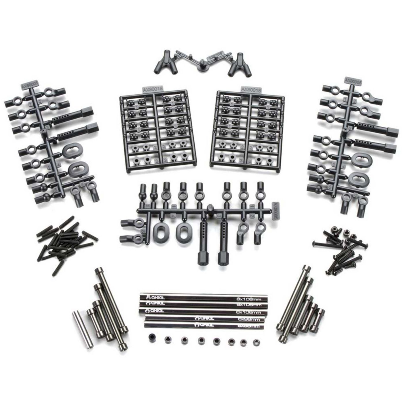 Axial Aluminum Wheelbase Links Set 12.3 (313mm) (Z-AX30550)