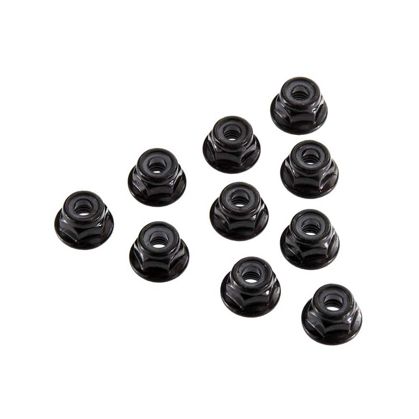 Axial Serrated Nylon Lock Nut Black 4mm (10) (Z-AX31250)
