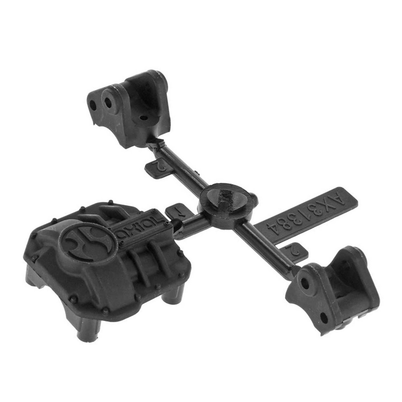Axial AR44 Diff Cover &amp; Link Mounts Black (Z-AX31437)