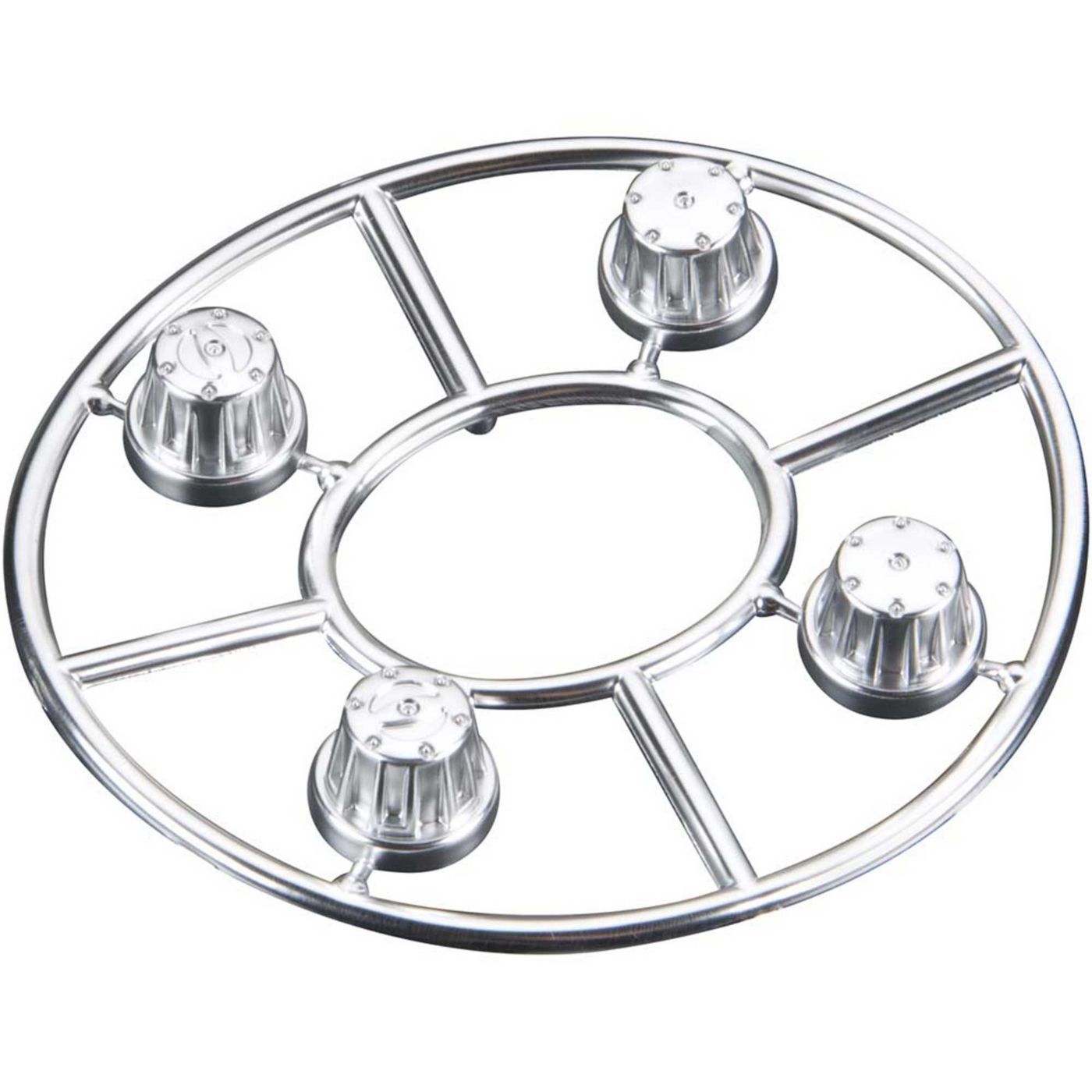 Axial Hub Cover Set Satin Chrome (4) (Z-AX8080)