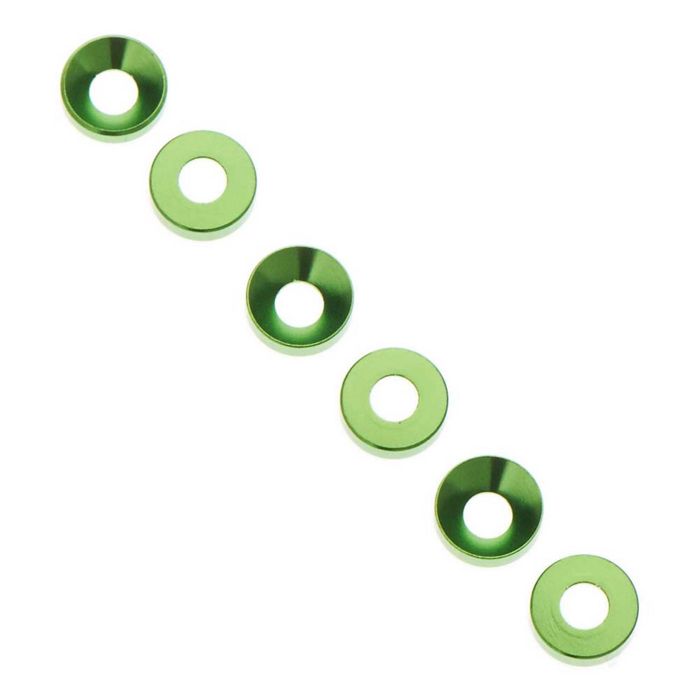 Axial Cone Washer 3x6.9x2mm Green (6) (Z-AXA1101)