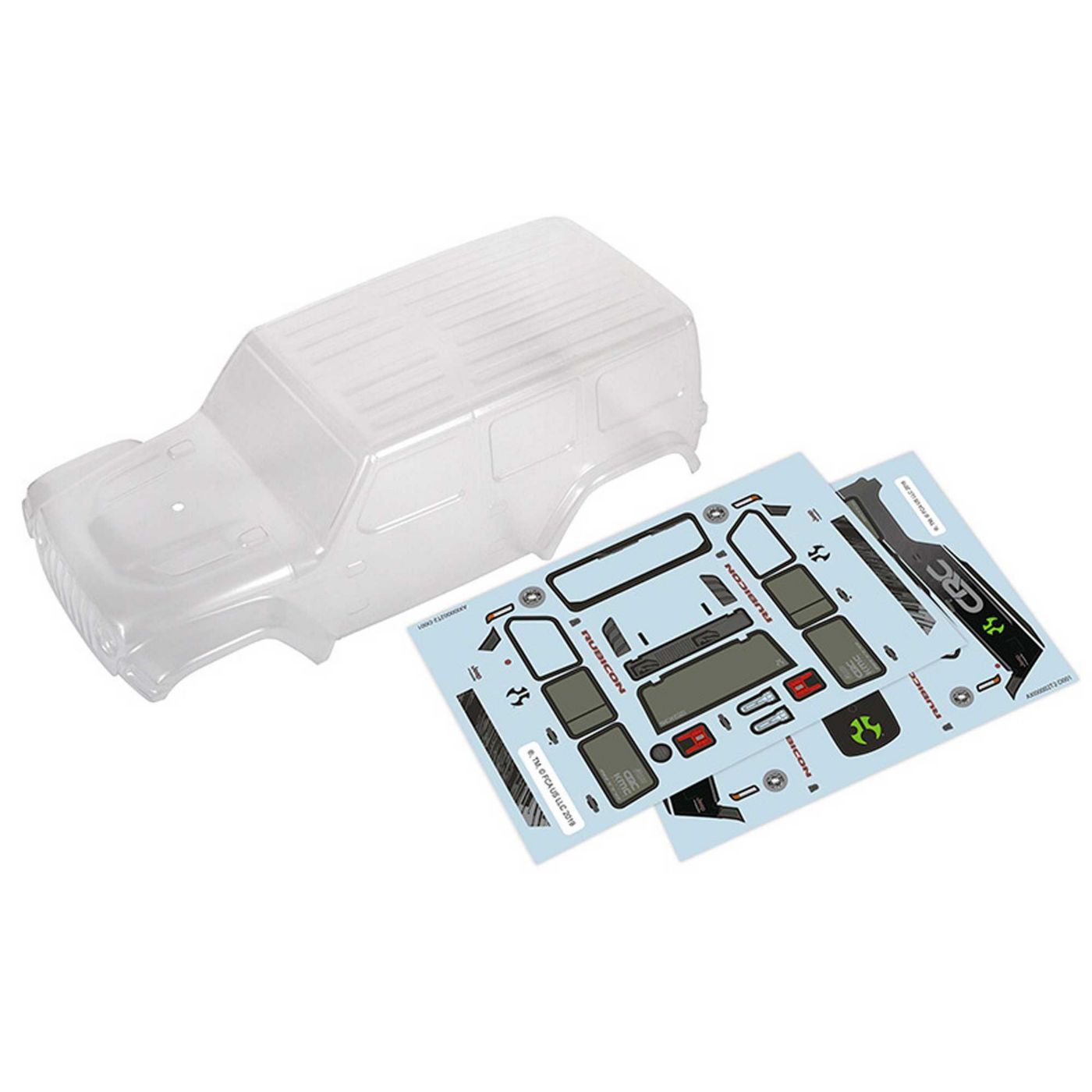 Axial 2019 Jeep JLU CRC Body, Clear &amp; Precut: SCX24 (Z-AXI200000)